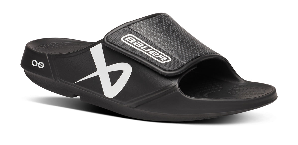 BAUER\/OOFOS Women's OOahh Sport Flex Sandal – Black